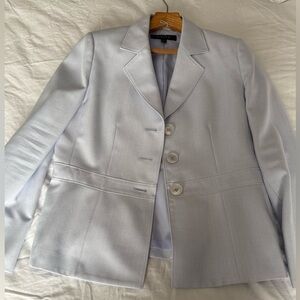 Kasper Light Blue Tailored Blazer Size 12 Work Office Career Jacket